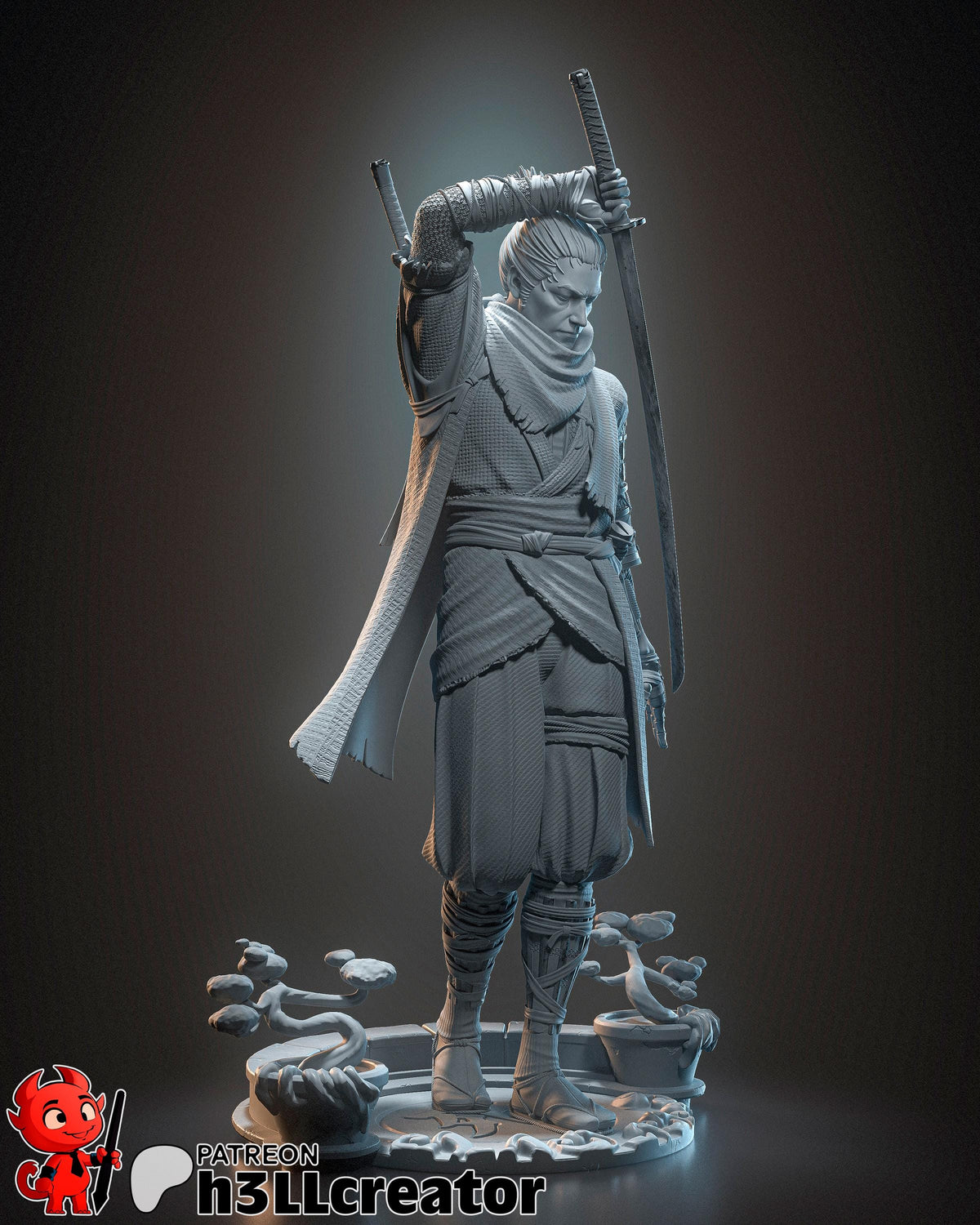 Wolf Sekiro Shadows Die Twice Figure - resin miniature view 5