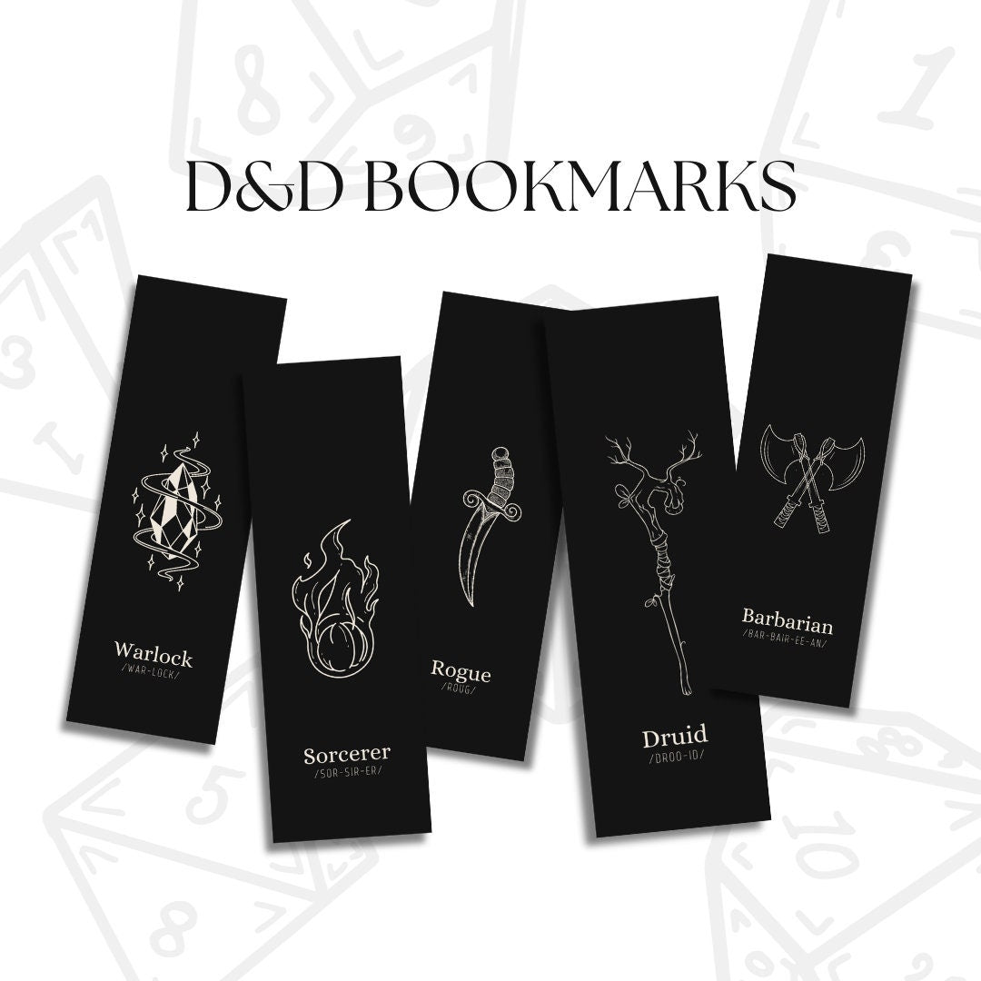 Printable Class Bookmarks - digital download preview