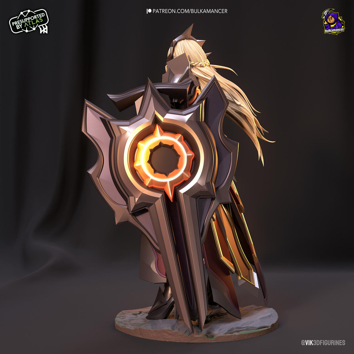 Leona Figure - League of Legends - resin tabletop miniature alternate angle