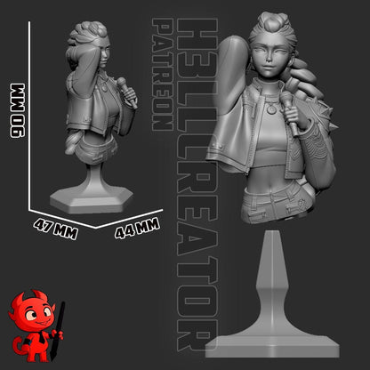 Rumi KPop Demon Hunters Bust - resin miniature view 7