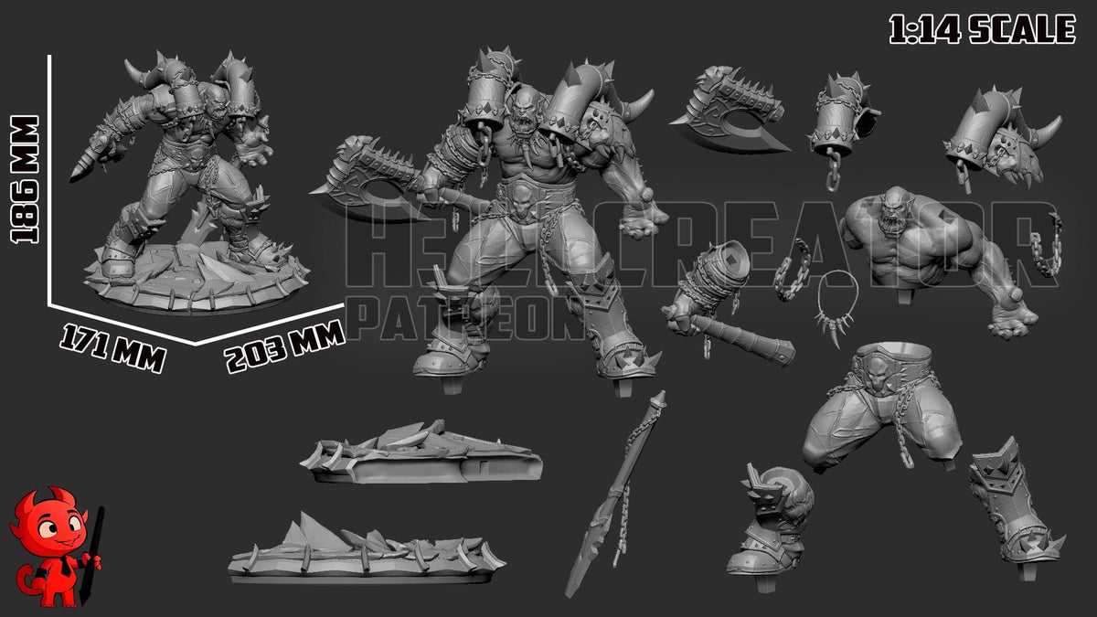 Garrosh Hellscream Figure - World of Warcraft - resin miniature view 8