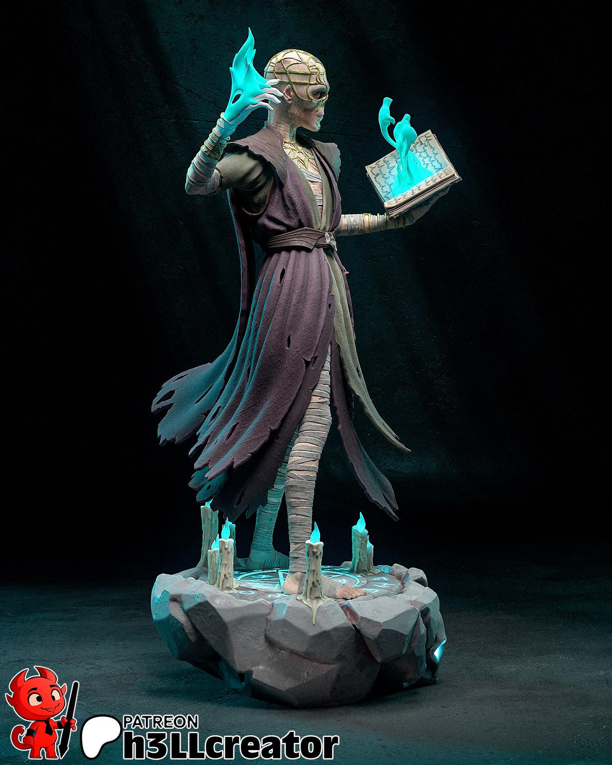 Withers Figure - Baldur's Gate 3 - resin tabletop miniature alternate angle