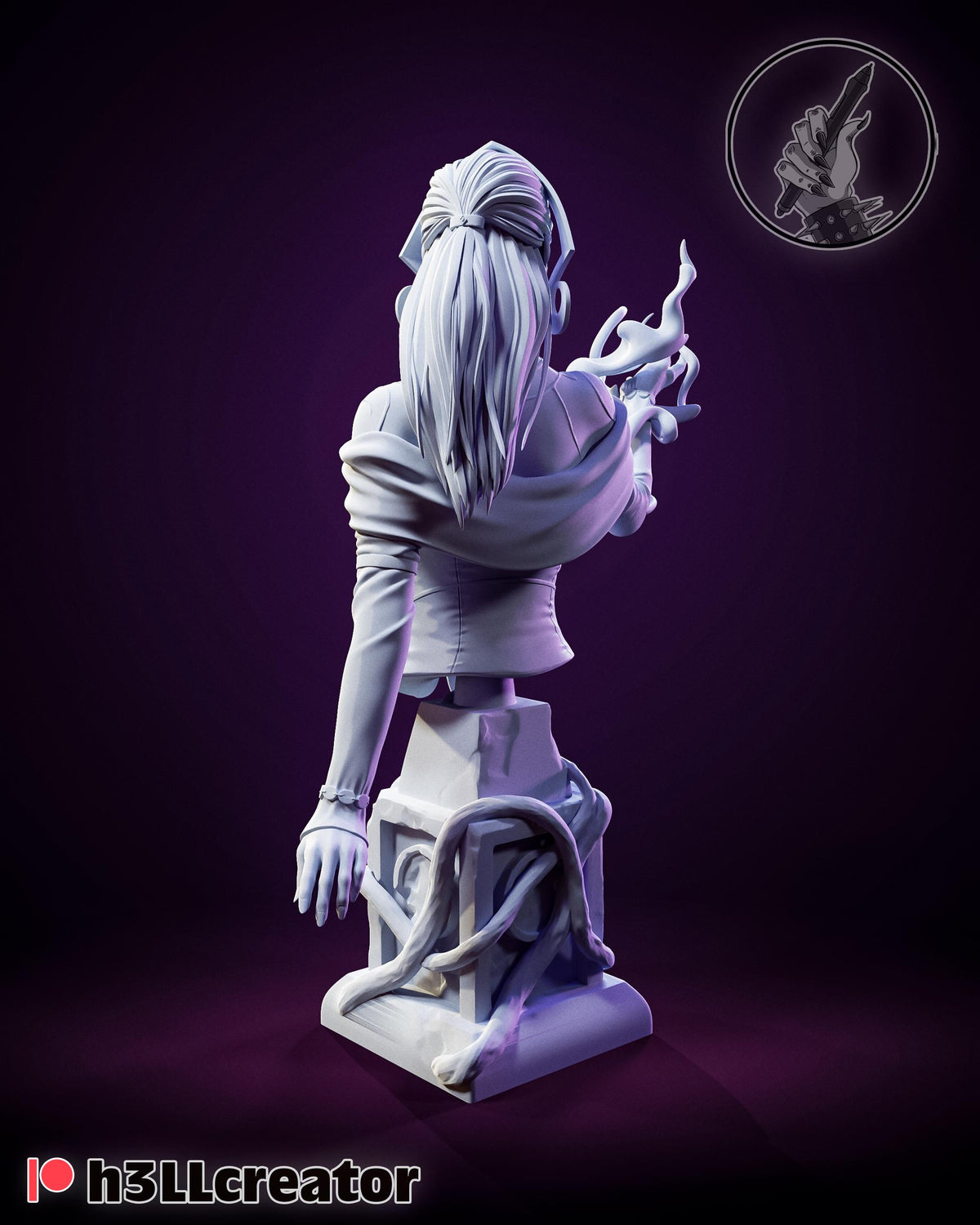 Liliana Vess Bust - resin tabletop miniature alternate angle