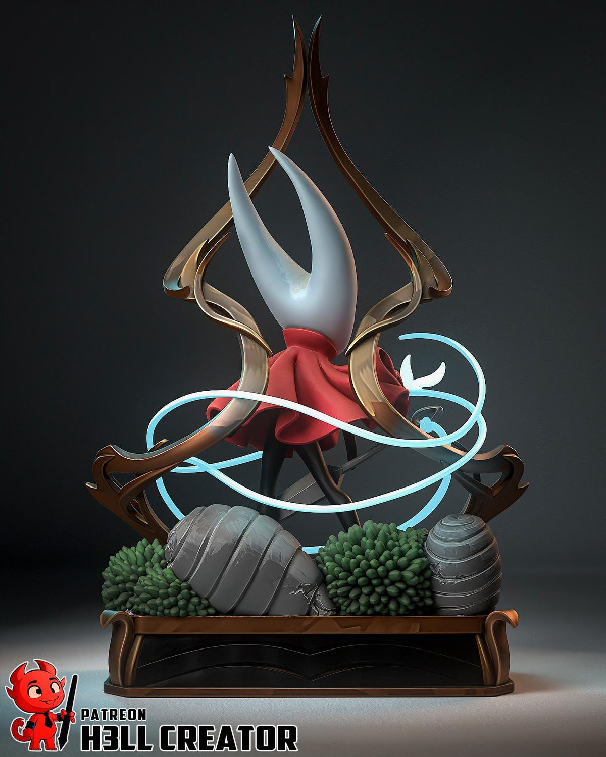 Hornet Hollow Knight Silksong Figure - 3D printed miniature detail view