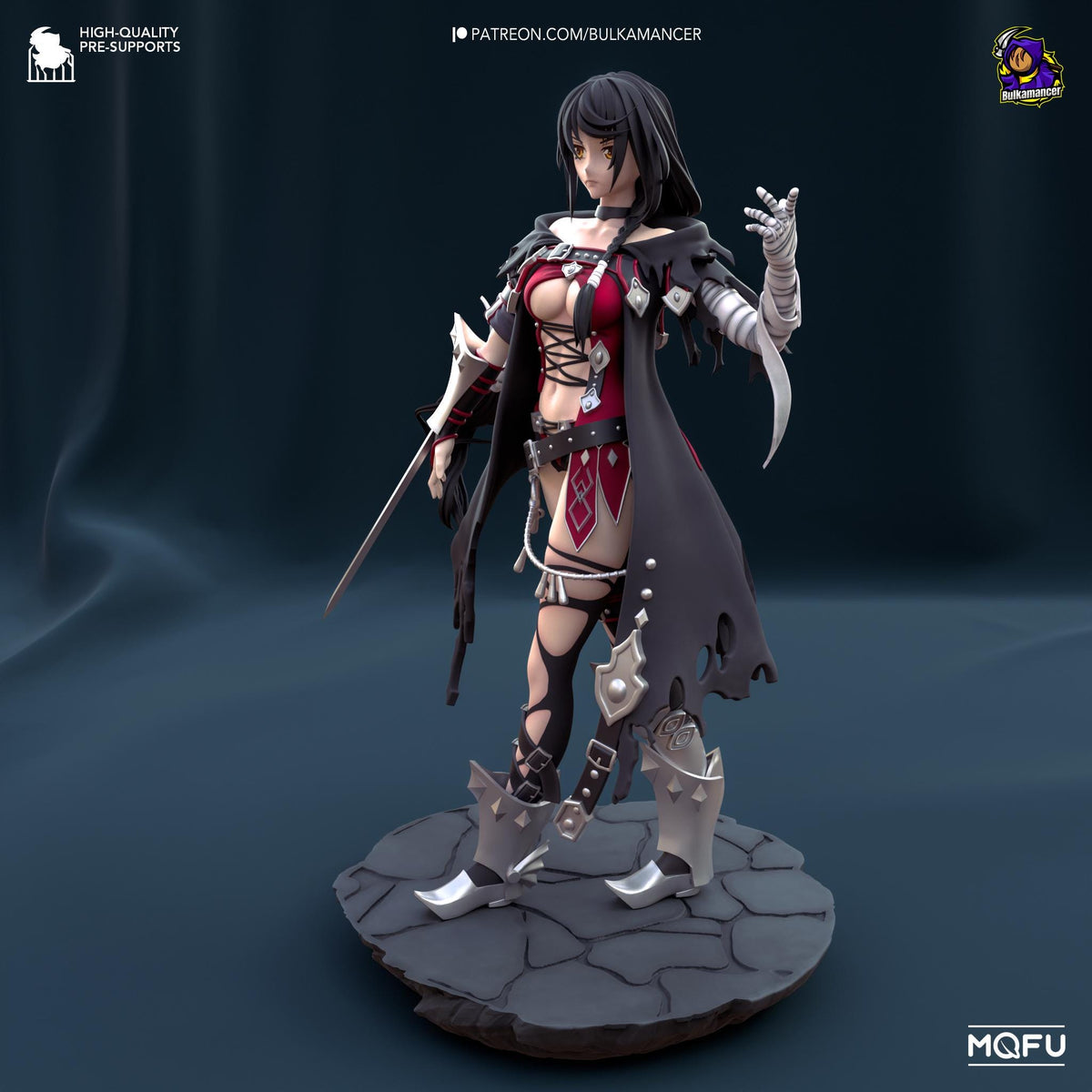 Velvet Crowe Tales of Berseria Figure - resin tabletop miniature alternate angle