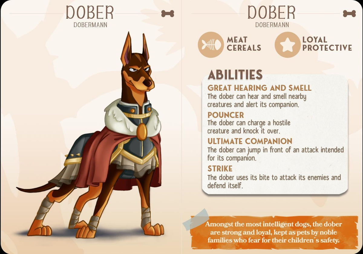 Dobermann Dog Animal Companion Miniature - resin tabletop miniature alternate angle