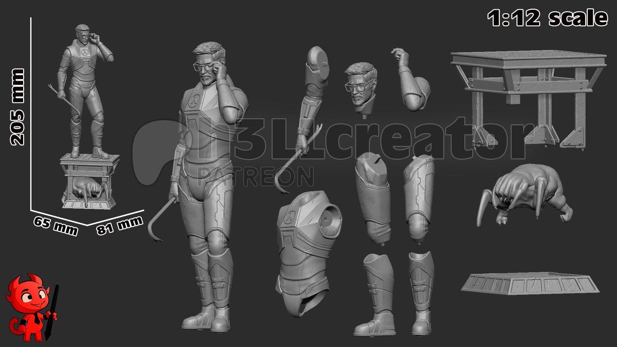 Gordon Freeman Half Life Figure - resin miniature view 8