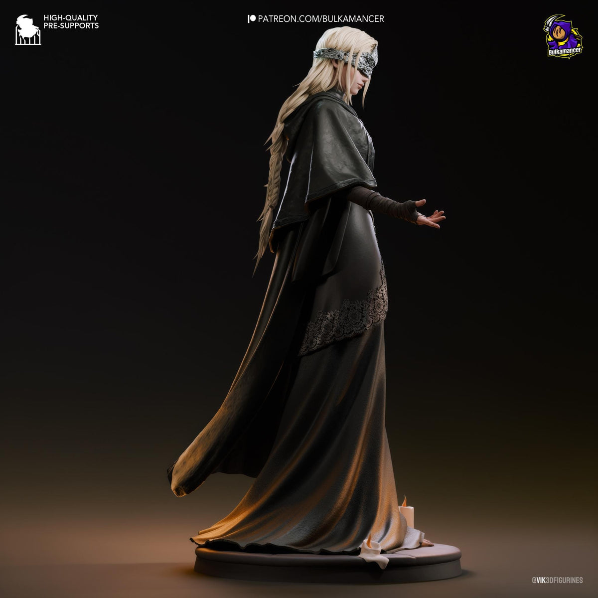 Fire Keeper Figure - Dark Souls 3 - resin tabletop miniature alternate angle