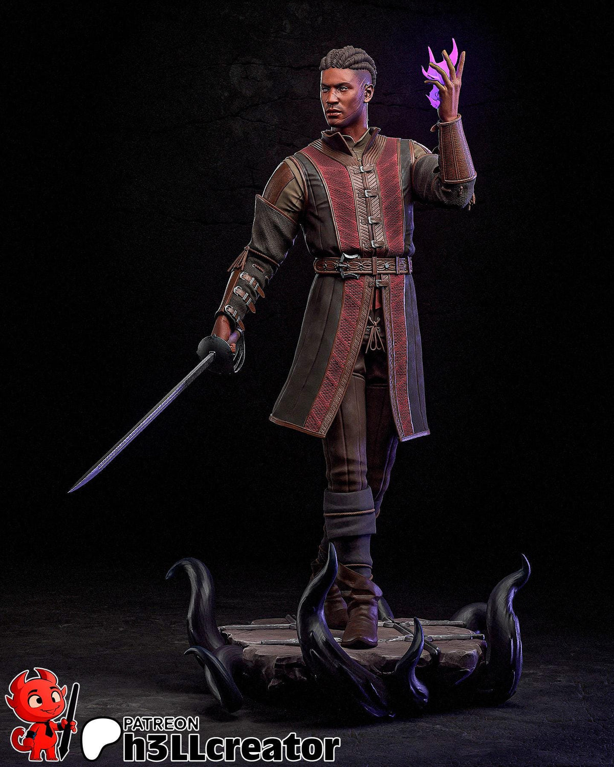 Wyll Figure - Baldur's Gate 3 - resin miniature view 7