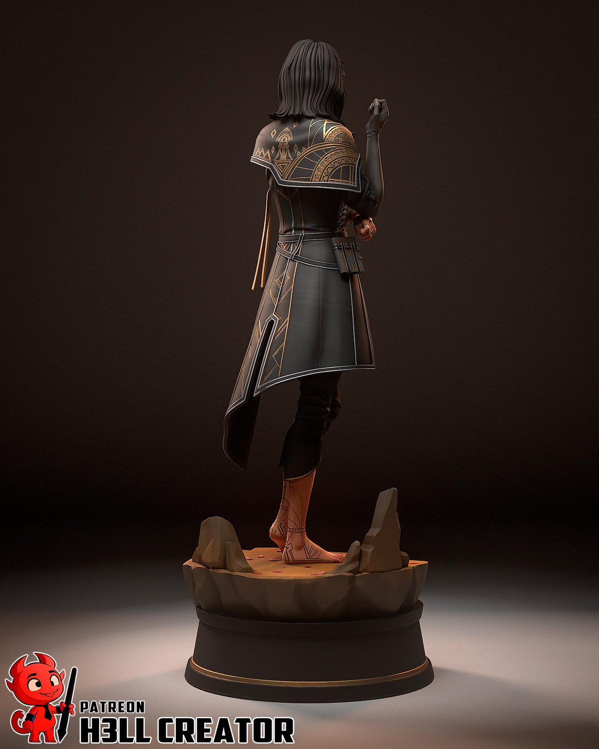 Lune Figure - Clair Obscur: Expedition 33 - 3D printed miniature detail view