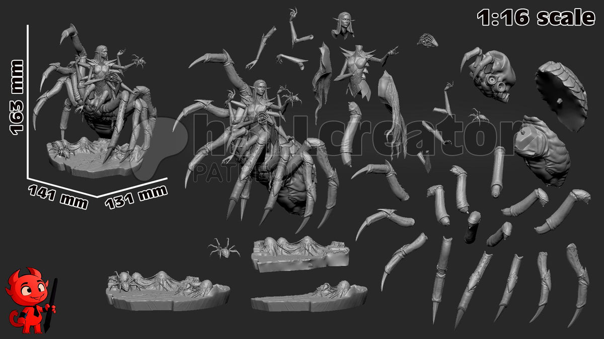 Lolth Figure - Baldur's Gate 3 - resin miniature view 8