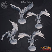 Aasimar Bard Paladin Miniature - resin tabletop miniature front view