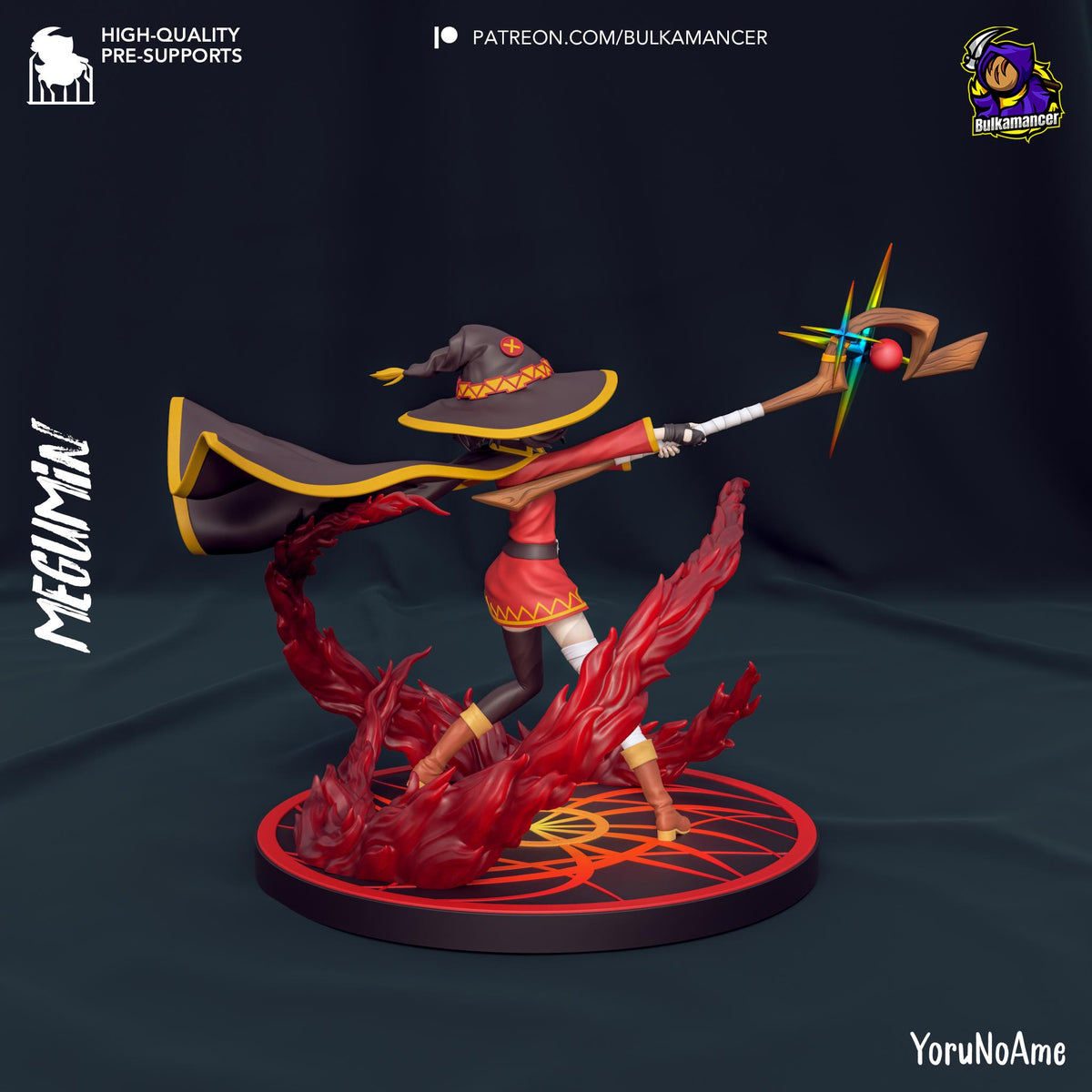 Megumin Figure - Konosuba - 3D printed miniature detail view