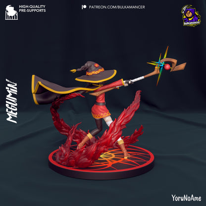 Megumin Figure - Konosuba - 3D printed miniature detail view