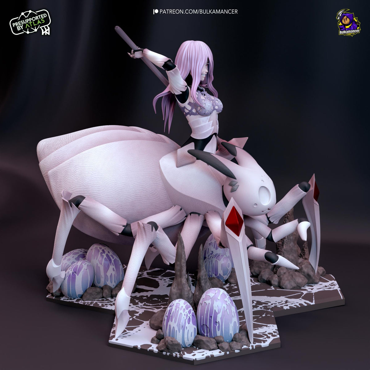 Kumoko and Her Children So'm a Spider Figure - paintable tabletop miniature product view
