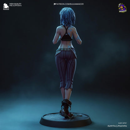 Jinx Broken Figure - Arcane - resin tabletop miniature alternate angle