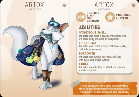 Arctic Fox Animal Companion Miniature - resin tabletop miniature alternate angle