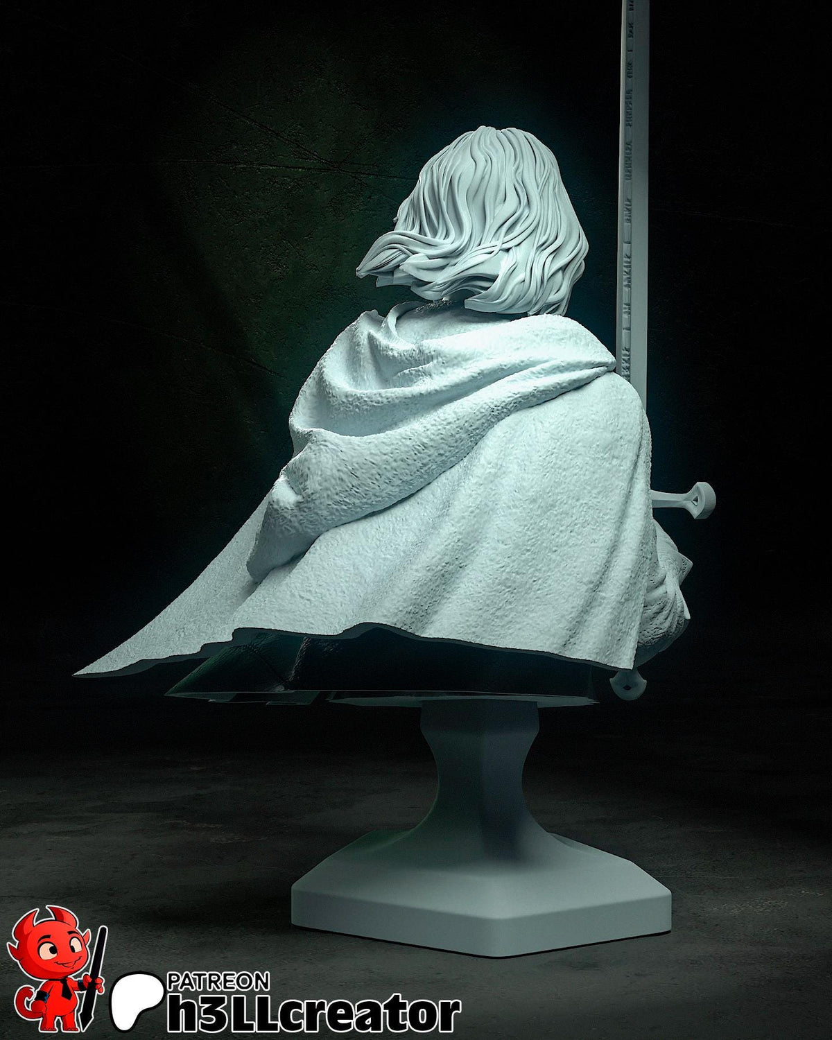 Aragorn Bust - The Lord of the Rings - resin tabletop miniature alternate angle