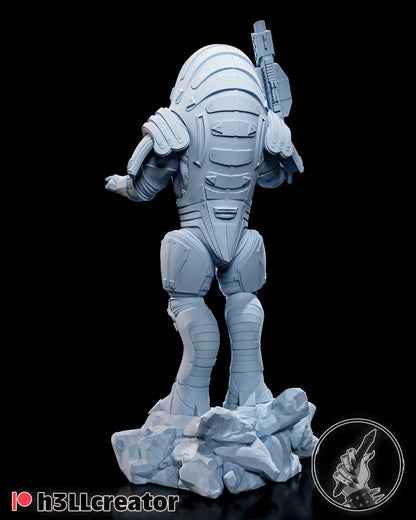 Wrex Figure - Mass Effect - paintable tabletop miniature product view