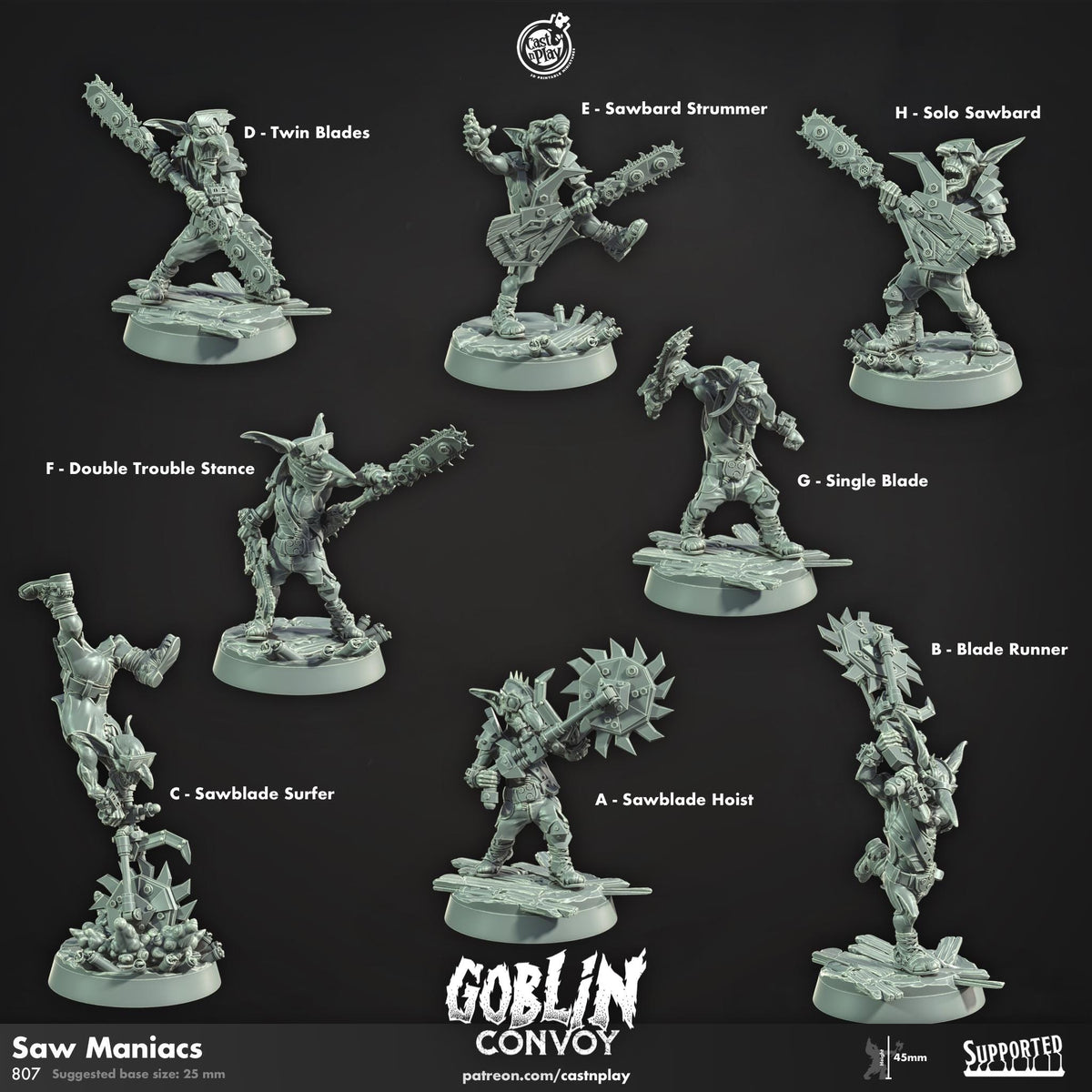 Goblin Miniature - resin tabletop miniature front view