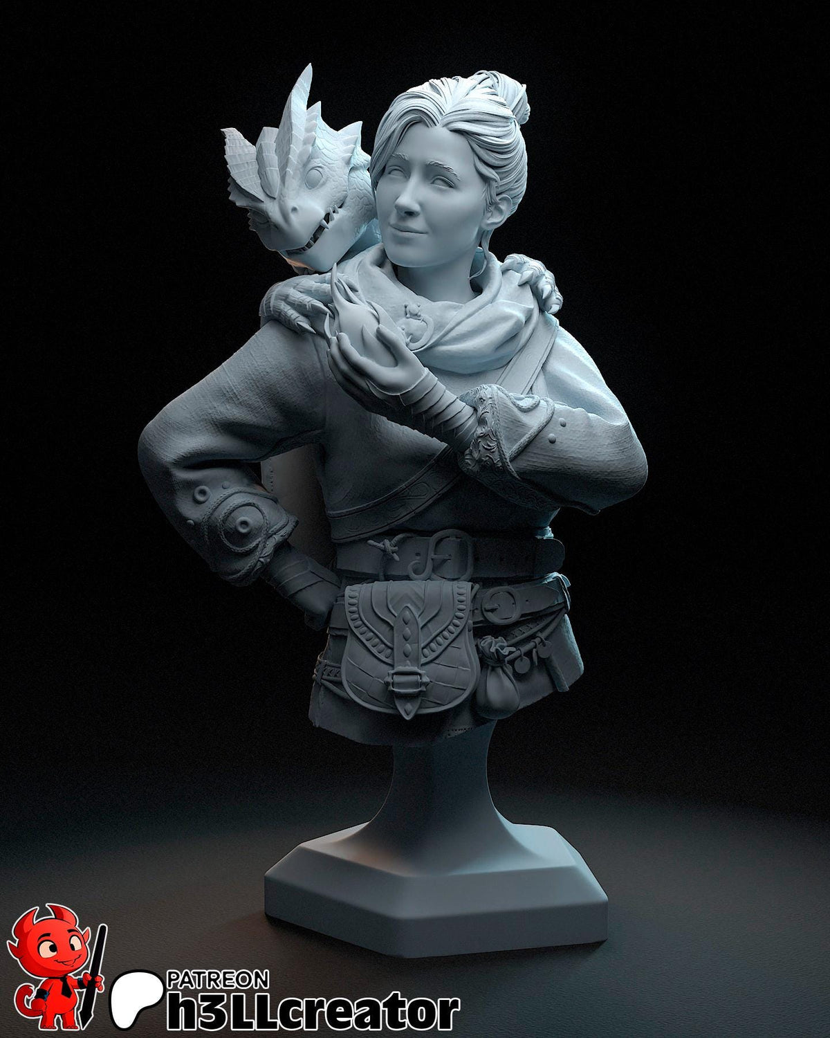 Zoe Split Fiction Bust - resin tabletop miniature front view