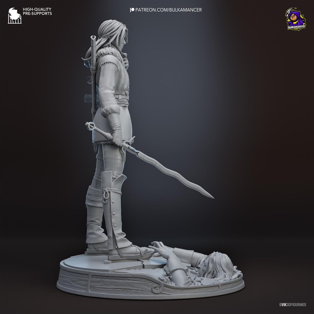 Ciri The Witcher Figure - resin miniature view 5