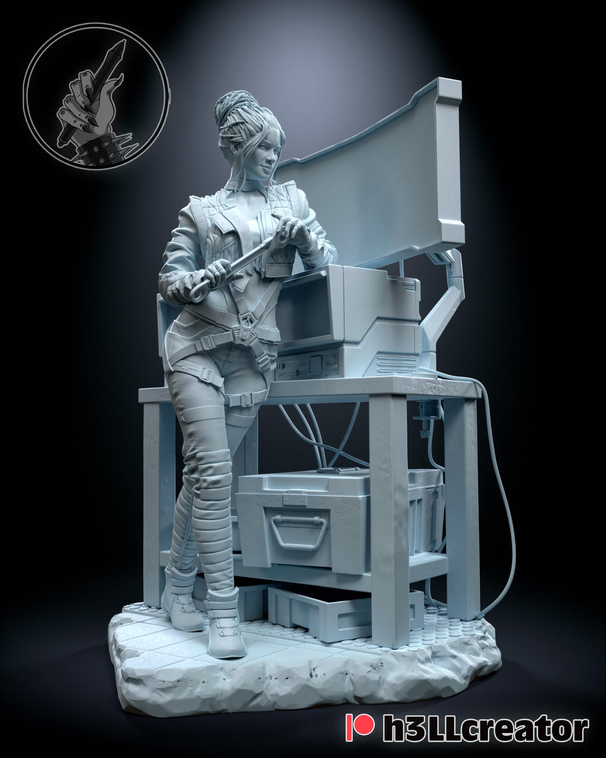 Panam Palmer Figure - Cyberpunk 2077 - 3D printed miniature detail view