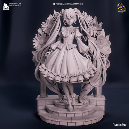 Hatsune Miku Figure - 3D printed miniature detail view