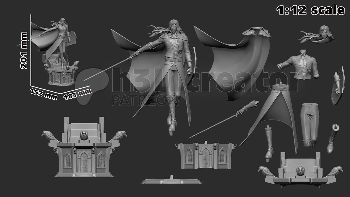 Alucard Castlevania Figure - resin miniature view 7