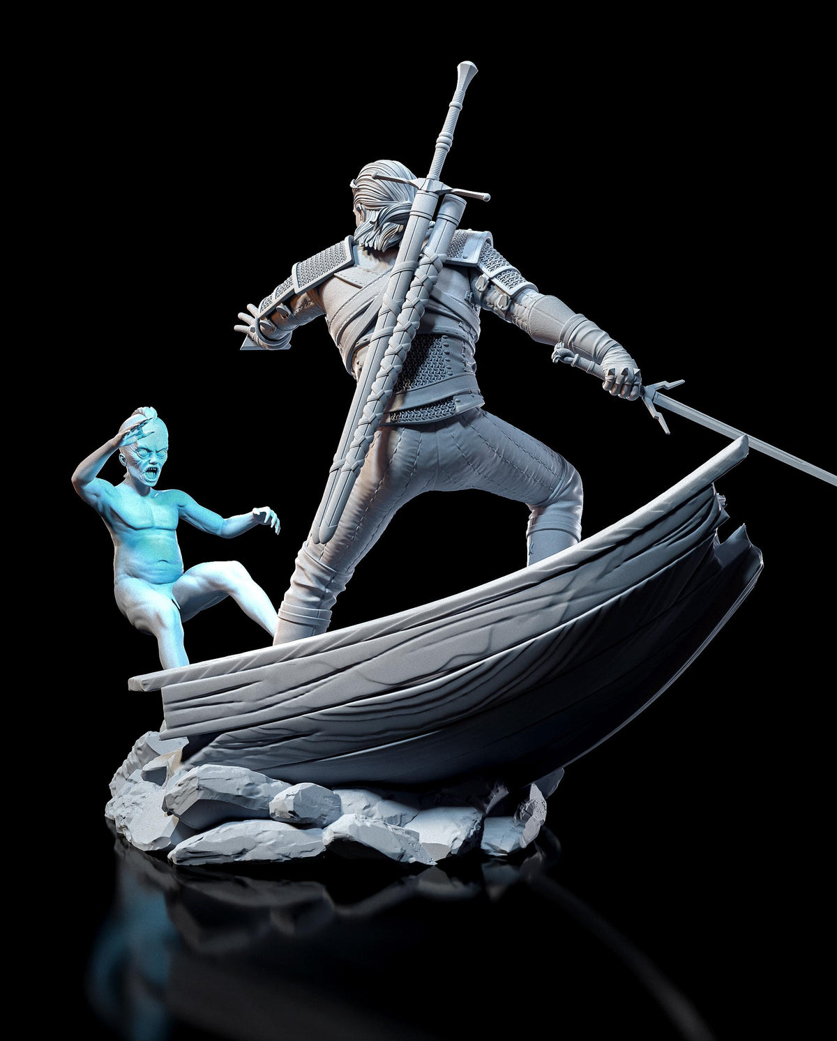 Geralt of Rivia The Witcher Figure - paintable tabletop miniature product view