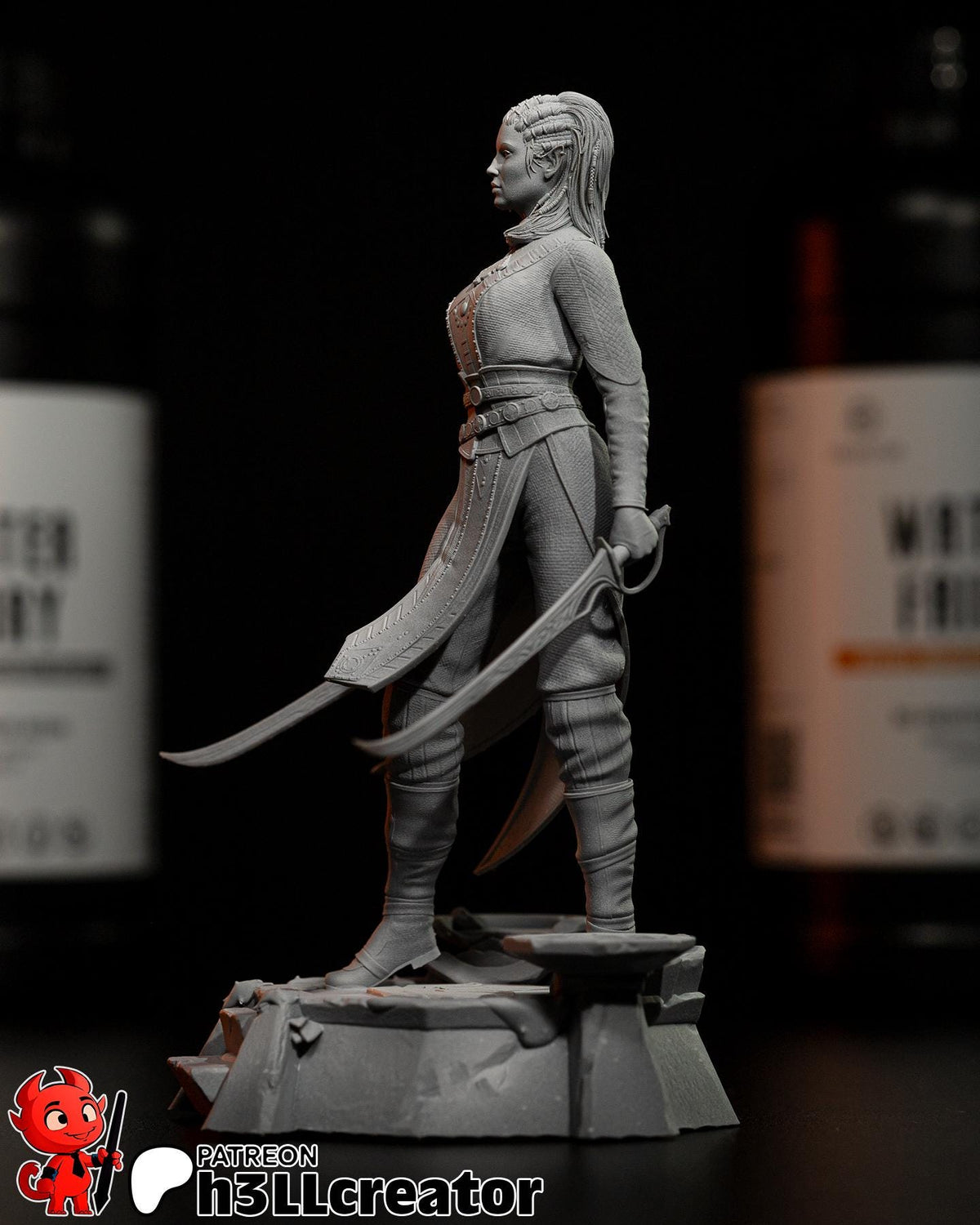 Jaheira Figure - Baldur's Gate 3 - paintable tabletop miniature product view