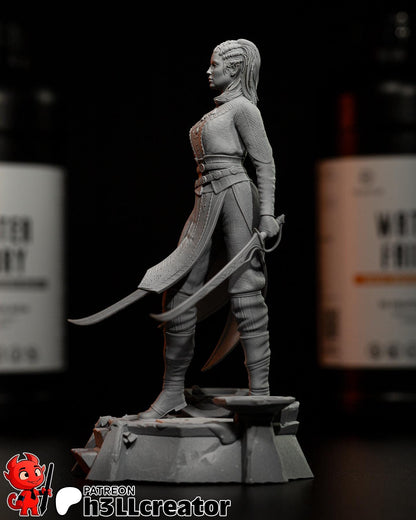 Jaheira Figure - Baldur's Gate 3 - paintable tabletop miniature product view
