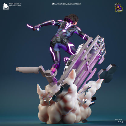 Mio Split Fiction Figure - 3D printed miniature detail view