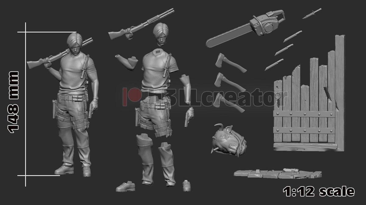 Leon Kennedy Residual Evil 4 Remake Figure - resin miniature view 8