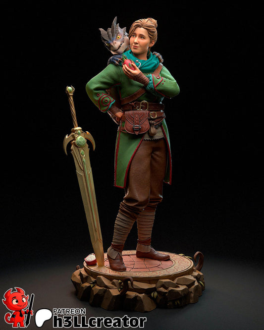 Zoe Split Fiction Figure - resin tabletop miniature front view