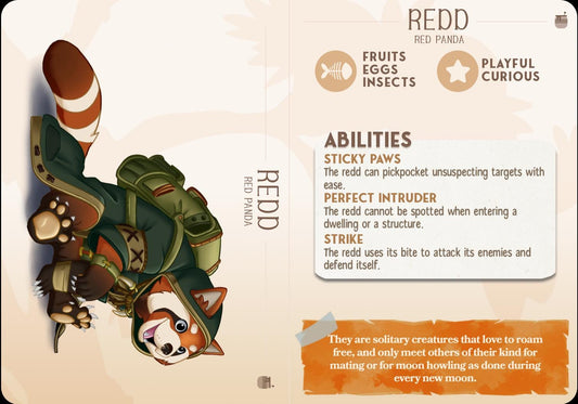 Red Panda Animal Companion Miniature - resin tabletop miniature alternate angle