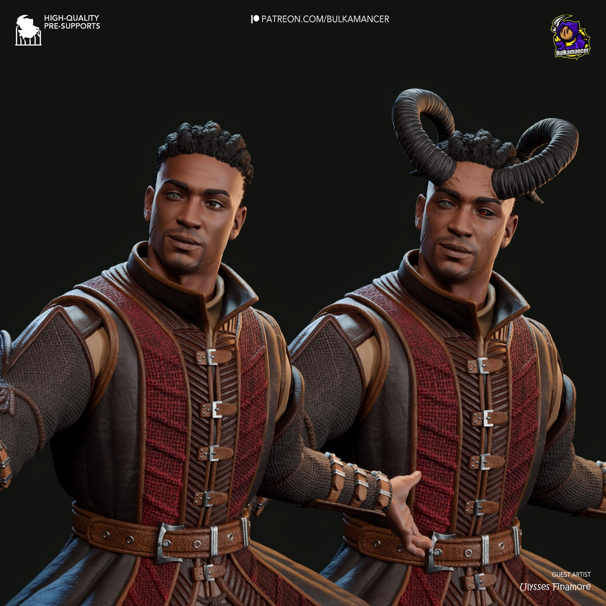 Wyll Figure - Baldur's Gate 3 - paintable tabletop miniature product view
