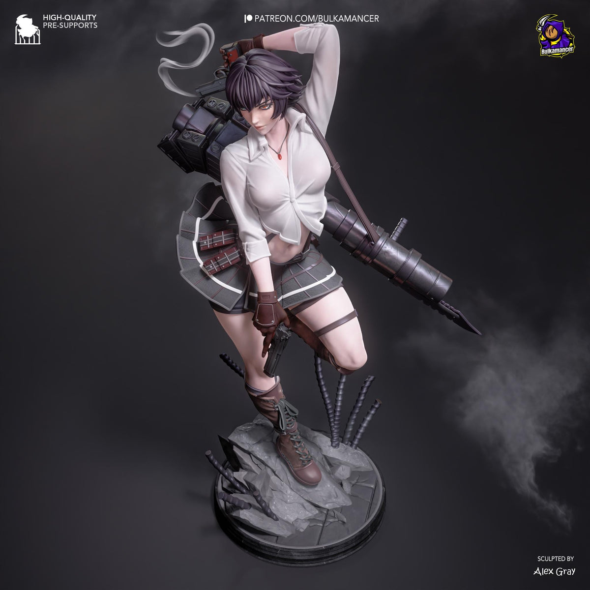Lady Devil May Cry 3 Figure - resin tabletop miniature alternate angle