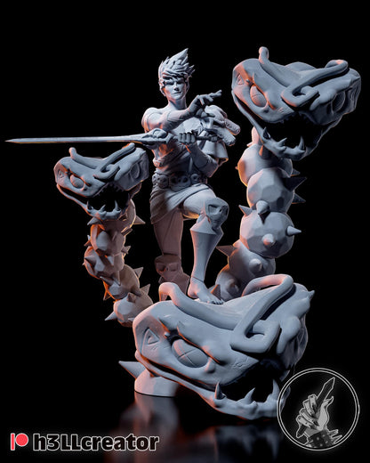 Zagreus 2 Figure - Hades - 3D printed miniature detail view