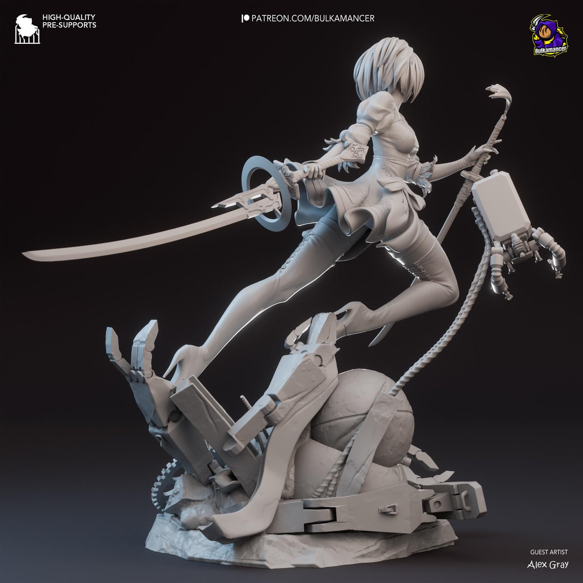 2B Figure - NieR: Automata - resin miniature view 6