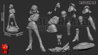 Momo Ayase DanDaDan Figure - resin miniature view 8