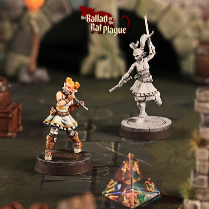 Cast n Play Songblade Flute Bard artwork comparing Drawing Katana and Playing Flute poses with example finishes