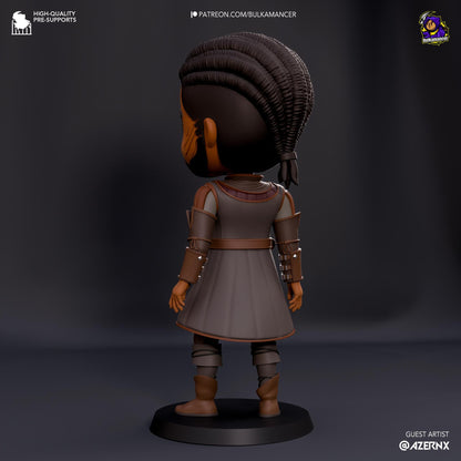 Wyll Chibi Figure - Baldur's Gate 3 - 3D printed miniature detail view
