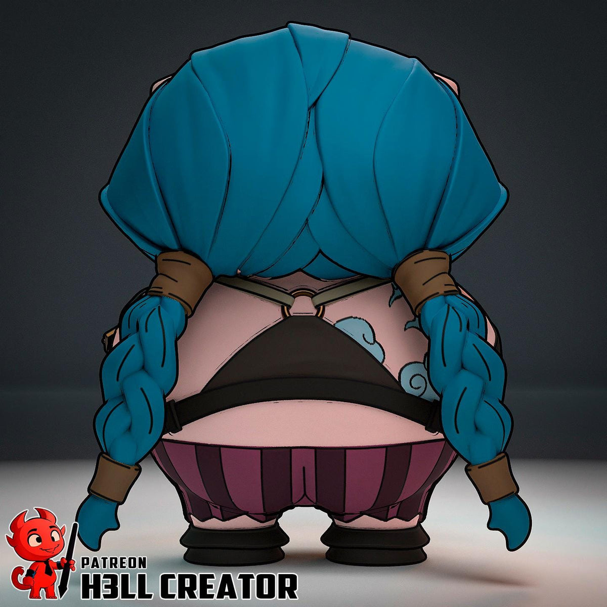 Jinx Powder Chibi Figure - League of Legends - resin miniature view 7