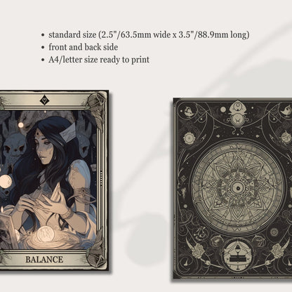 Deck of many things - printable tabletop RPG resource preview