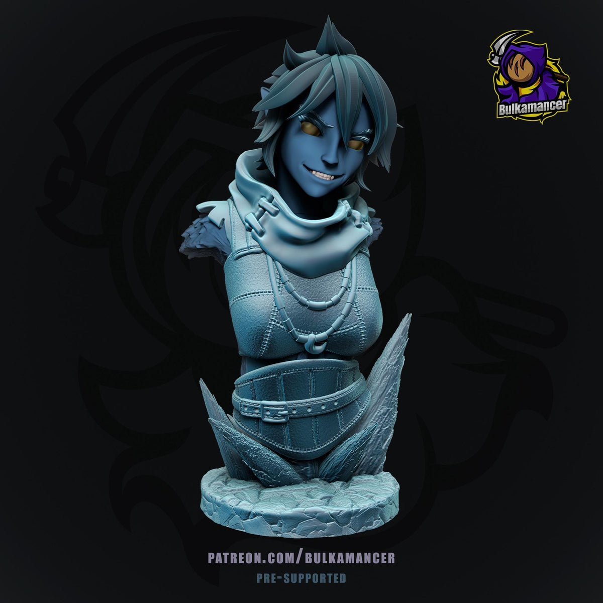 Wenduag Bust - Wrath of the Righteous - resin tabletop miniature front view