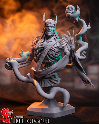 Vecna Bust - Baldur's Gate 3 - resin tabletop miniature front view