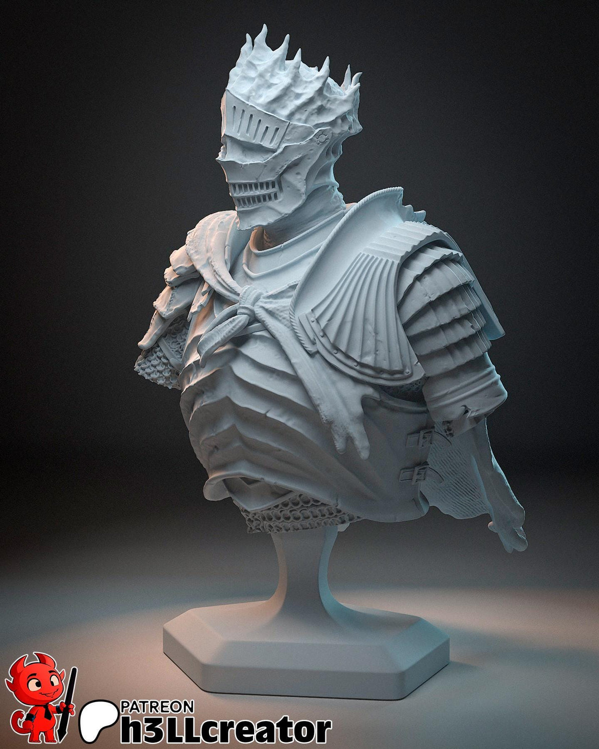 Soul of Cinders Bust - Dark Souls 3 - resin tabletop miniature alternate angle