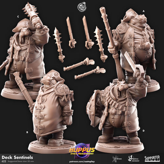Giff Gunslinger Miniature - resin tabletop miniature front view