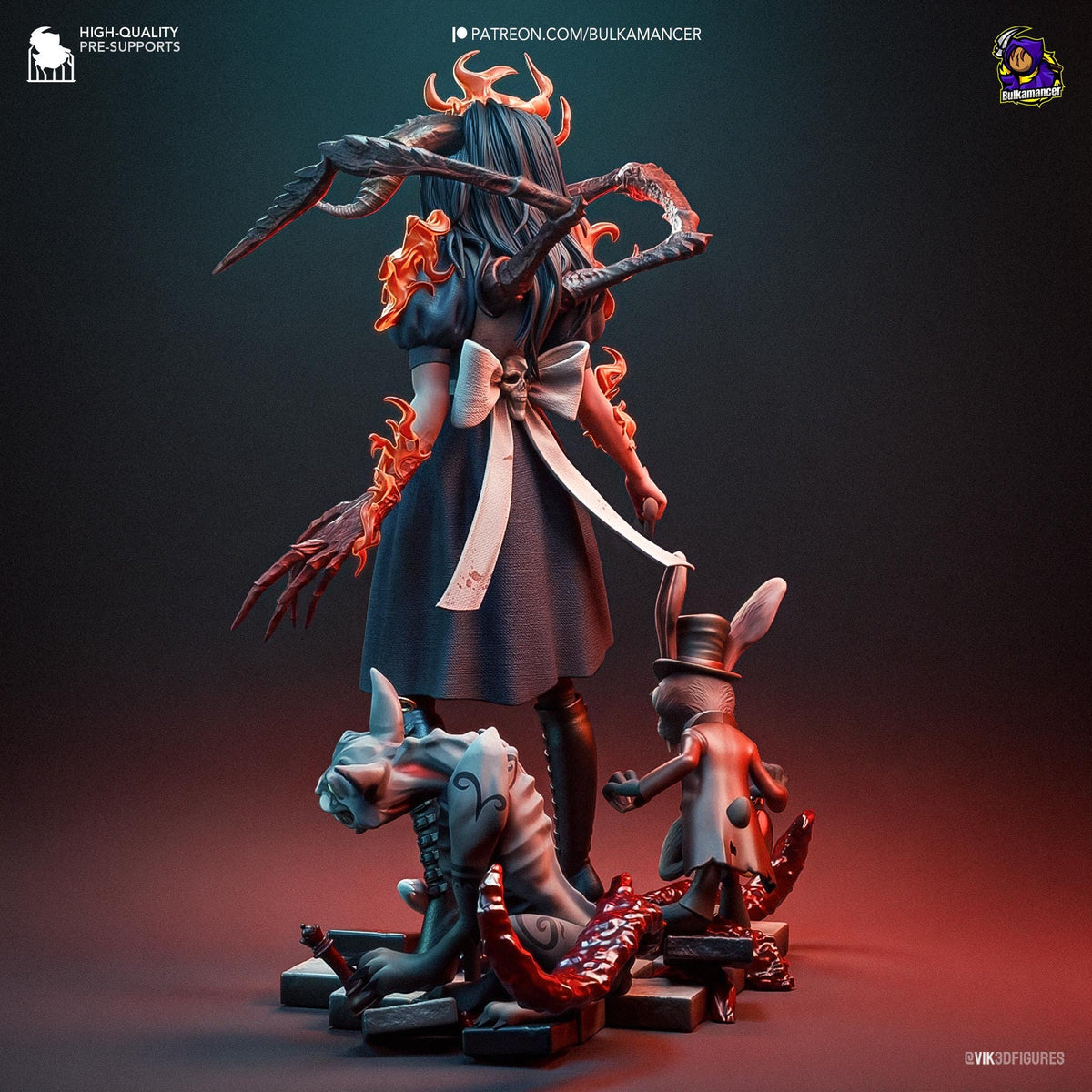 American McGee's Alice Figure - 3D printed miniature detail view